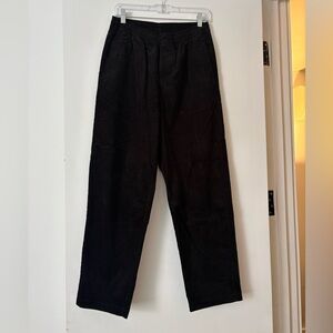 Uniqlo Black Corduroy Elastic-Waist Trousers